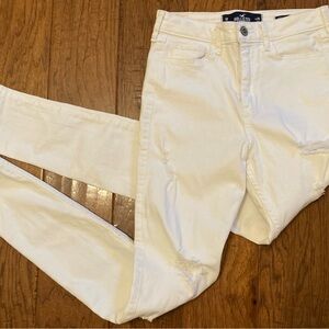 Hollister White Distressed Jeans